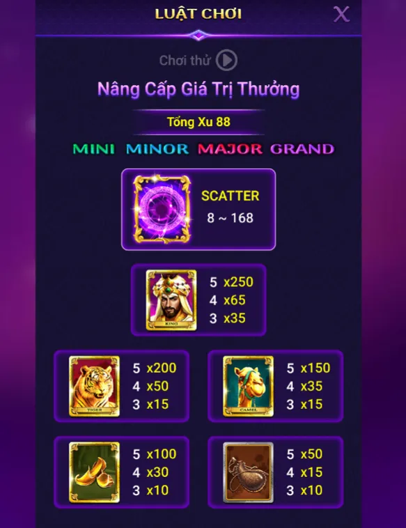Tuyệt Chiêu Đại Phá Bảng Cược Nổ Hũ Bảo Vật Ba Tư Tại VaoBet Rinh Tiền Khủng
