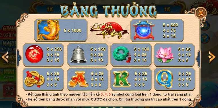 Cách Chơi Slot Game Cá Chép Hoá Rồng Tại VaoBet Thắng Lớn