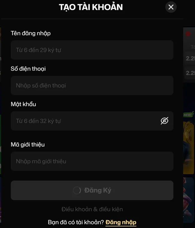 Hướng Dẫn Các Bước Đăng Ký VaoBet Kích Hoạt Tài Khoản Nhận Quà Khủng