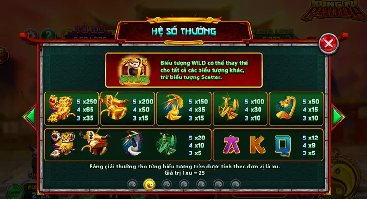 Bí Kíp Săn Hũ Vương Giả Sảnh Slot Game Kungfu Panda Tại VaoBet Siêu Đỉnh