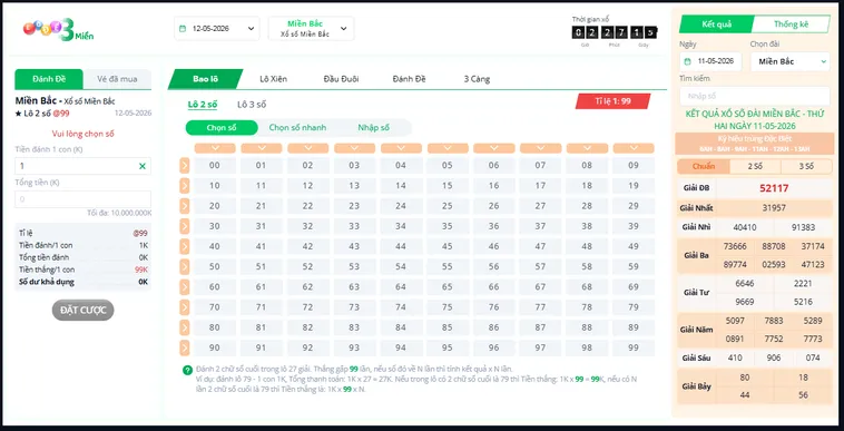 Lô Đề 3 Miền VaoBet Đấu Trường Số Học Đỉnh Cao Săn Tiền Thưởng Khủng