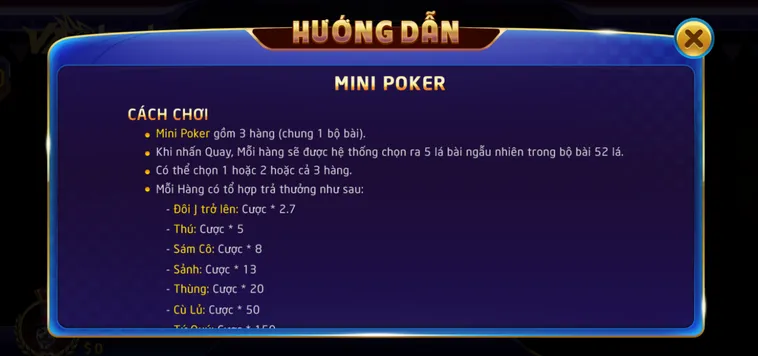 Chiến Thuật Chinh Phục Table Game Mini Poker Tại VaoBet Hiệu Quả Nhất