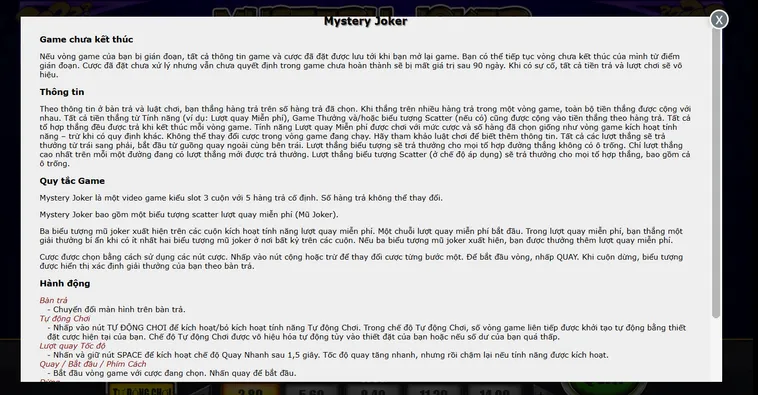 Game Nhanh Mystery Joker Tại VaoBet Khám Phá Bí Mật Vòng Quay May Mắn