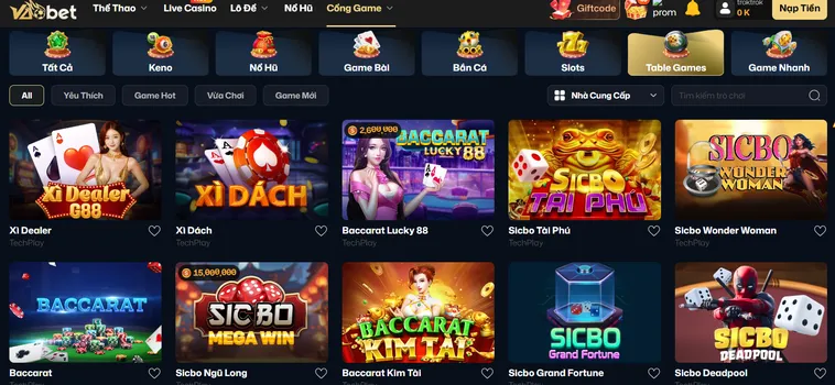 Table Game VaoBet Kỹ Thuật Đọc Vị Bàn Cược Casino Đẳng Cấp Thượng Lưu